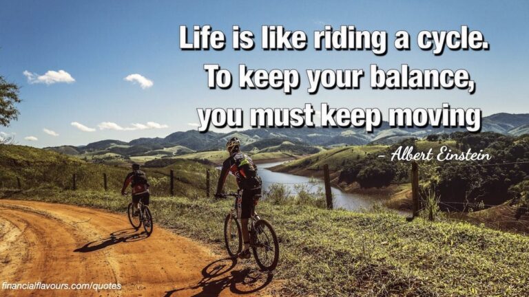 life is like riding a cycle