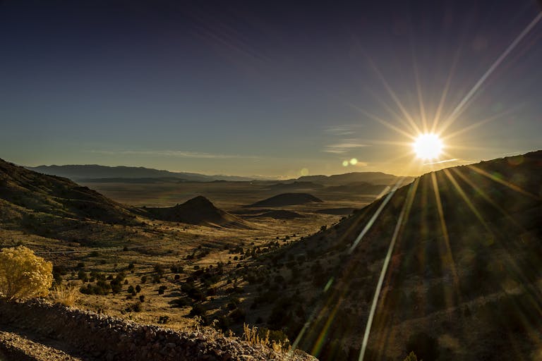 Sunrays over Mountain